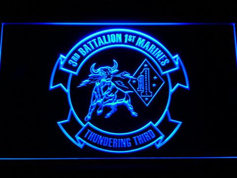 US Marine Corps 3rd Battalion 1st Marines LED Neon Sign